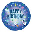 18in OUTER SPACE HAPPY BIRTHDAY FOIL BALLOON