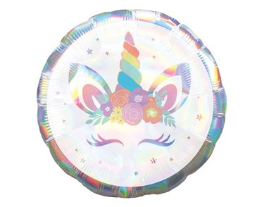 18in IRIDESCENT UNICORN PARTY FOIL BALLOON
