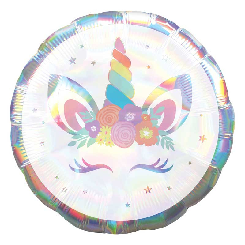 18in IRIDESCENT UNICORN PARTY FOIL BALLOON