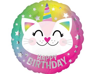 18in BIRTHDAY CATICORN FOIL BALLOON
