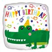 18in GATOR HAPPY BIRTHDAY SQ FOIL BALLOON