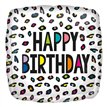 18in RAINBOW LEOPARD BIRTHDAY SQ FOIL BALLOON
