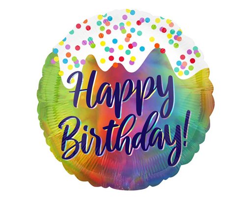 18in FROSTED BIRTHDAY CONFETTI FOIL BALLOON