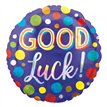 18in GOOD LUCK DOTS IRIDESCENT FOIL BALLOON