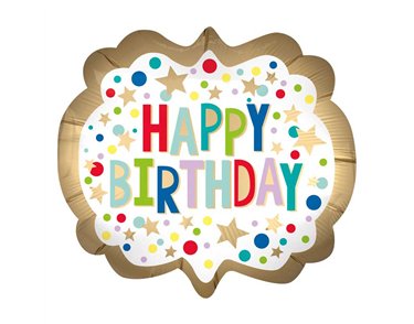 GOLD SATIN MARQUEE DOTS SUPERSHAPE