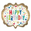 GOLD SATIN MARQUEE DOTS SUPERSHAPE