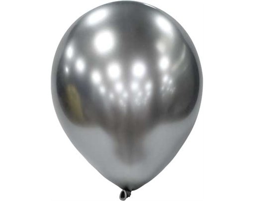 12PK 11in PLATINUM SILVER GLOBOS QUALATEX