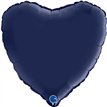 18in SATIN BLUE NAVY HEART FOIL BALLOON