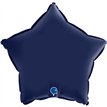 18in SATIN NAVY BLUE STAR FOIL BALLOON