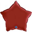 18in SATIN RUBIN RED FOIL STAR BALLOON