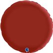 36in SATIN RUBIN RED ROUND FOIL BALLOON