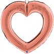 41in ROSE GOLD LINKY HEART FOIL BALLOON