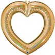 41in GLITTER GOLD LINKY HEART FOIL BALLOON