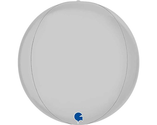 11in SATIN WHITE GLOBE 4D FOIL BALLOON