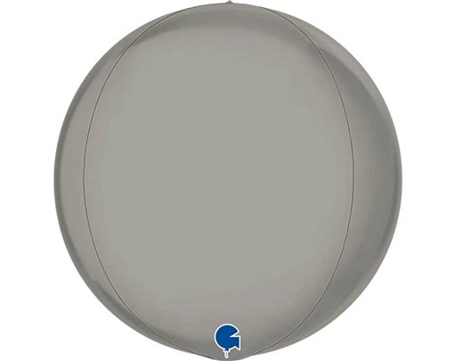 15in PLATINUM PURE GLOBE 4D FOIL BALLOON