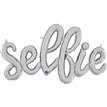 43in SILVER SELFIE SCRIPT FOIL BALLOON