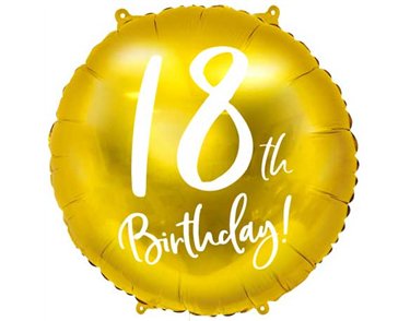 18IN 18TH BIRTHDAY GOLD FOIL BALLOON