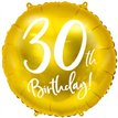 18IN 30TH BIRTHDAY GOLD FOIL BALLOON