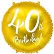 18IN 40TH BIRTHDAY GOLD FOIL BALLOON