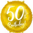 18IN 50TH BIRTHDAY GOLD FOIL BALLOON