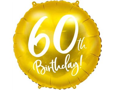 18IN 60TH BIRTHDAY GOLD FOIL BALLOON