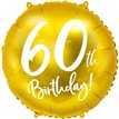 18IN 60TH BIRTHDAY GOLD FOIL BALLOON