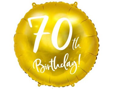 18IN 70TH BIRTHDAY GOLD FOIL BALLOON