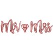 69X125CM MR AND MRS ROSE GOLD FOIL BALLOON SCRIPT KIT