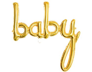 73.5X75.5CM BABY FOIL BALLOON SCRIPT