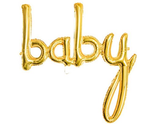 73.5X75.5CM BABY FOIL BALLOON SCRIPT