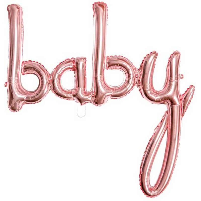 73.5X75.5CM BABY ROSE GOLD FOIL BALLOON KIT