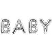 262X86CM SILVER BABY FOIL BALLOON KIT