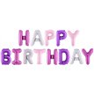 340X35CM HAPPY BIRTHDAY ASST COLOURS FOIL BALLOON KIT