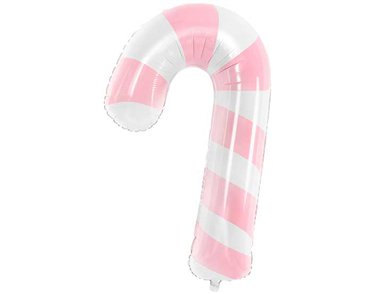 PINK CANDY CANE SHAPED FOIL BALLOON