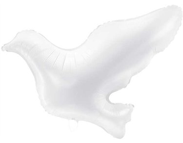 WHITE DOVE SHAPED FOIL BALLOON