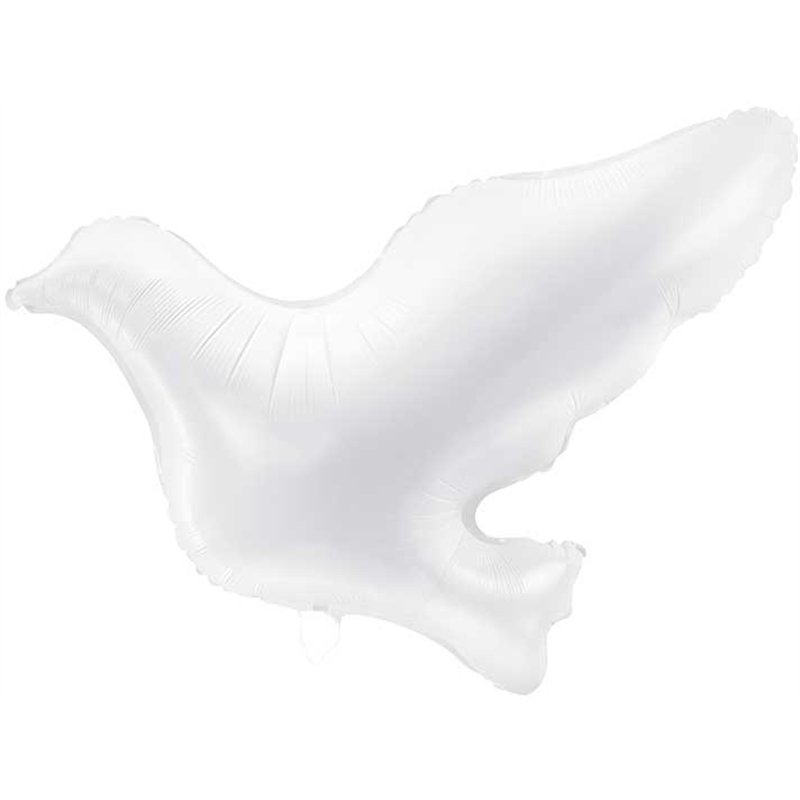 WHITE DOVE SHAPED FOIL BALLOON