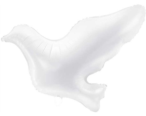 WHITE DOVE SHAPED FOIL BALLOON