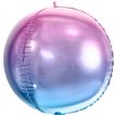 35CM VIOLET AND BLUE OMBRE BALL FOIL BALLOON