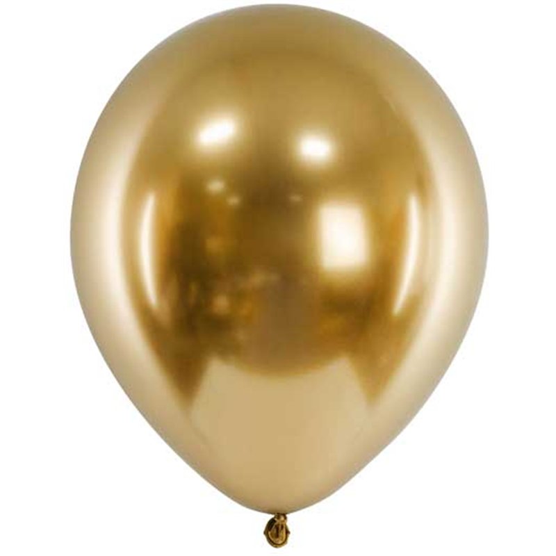 (50) 30CM GOLD GLOSSY BALLOONS