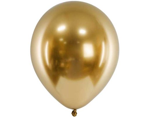 (50) 30CM GOLD GLOSSY BALLOONS
