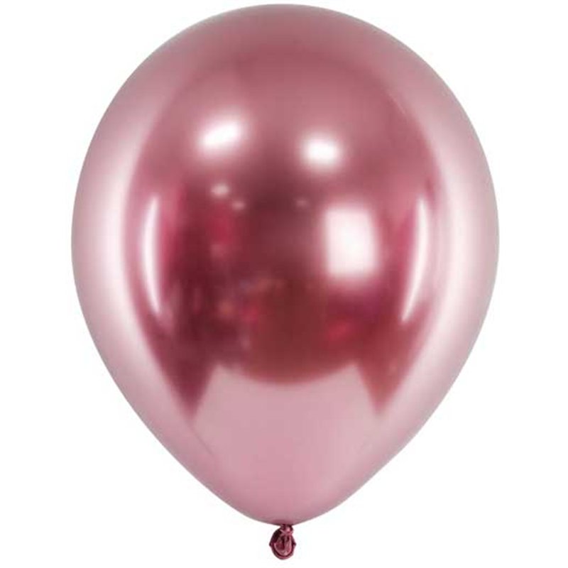 (50) 30CM ROSE GOLD GLOSSY BALLOONS