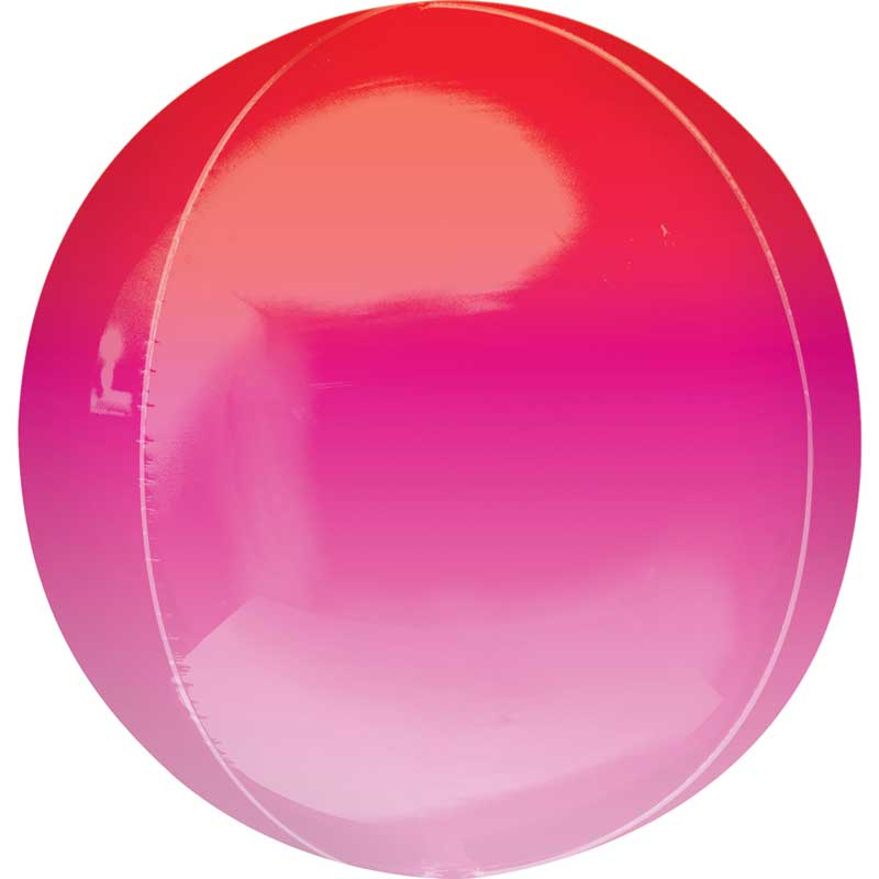 15in OMBRE RED AND PINK ORBZ