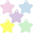 ASST SOFT PASTEL STAR SHAPED WEIGHTS 100S