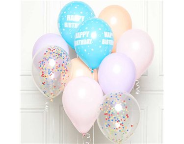 10PC PASTEL COLOURS BALLOON KIT
