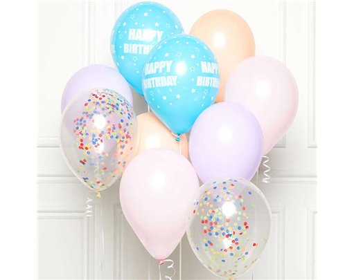 10PC PASTEL COLOURS BALLOON KIT