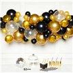66PC BLACK / GOLD BALLOON GARLAND KIT