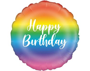 18in RAINBOW BIRTHDAY FOIL BALLOON