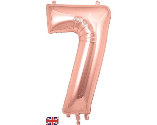 34in NUMBER 7 ROSE GOLD JUMBO FOIL