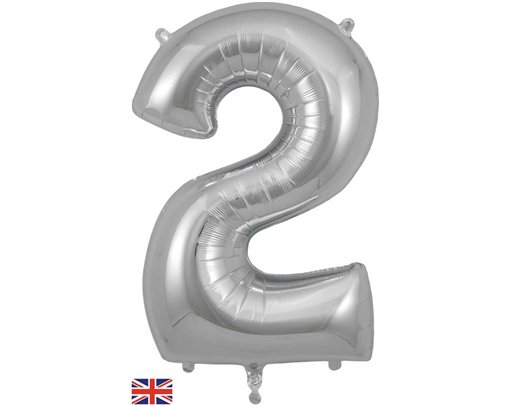 34in NUMBER 2 SILVER JUMBO FOIL