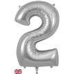 34in NUMBER 2 SILVER JUMBO FOIL
